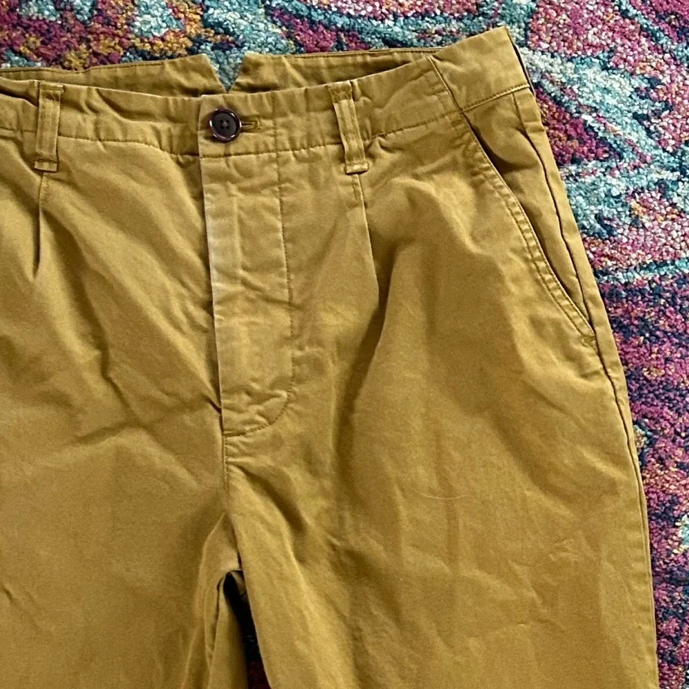 Alex Mill | Women’s Cognac Brown Pleat Front The Boy Pant Ankle Chino Pants Sz 4 - Picture 8 of 16